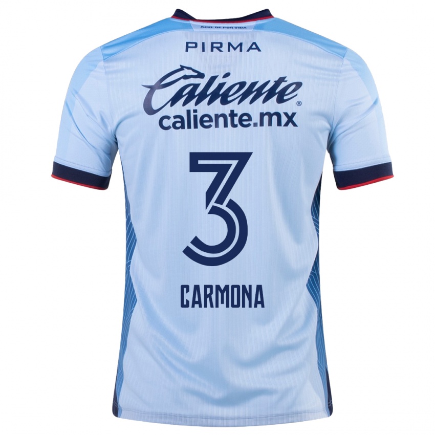 Damen Edith Carmona #3 Himmelblau Auswärtstrikot Trikot 2023/24 T-Shirt