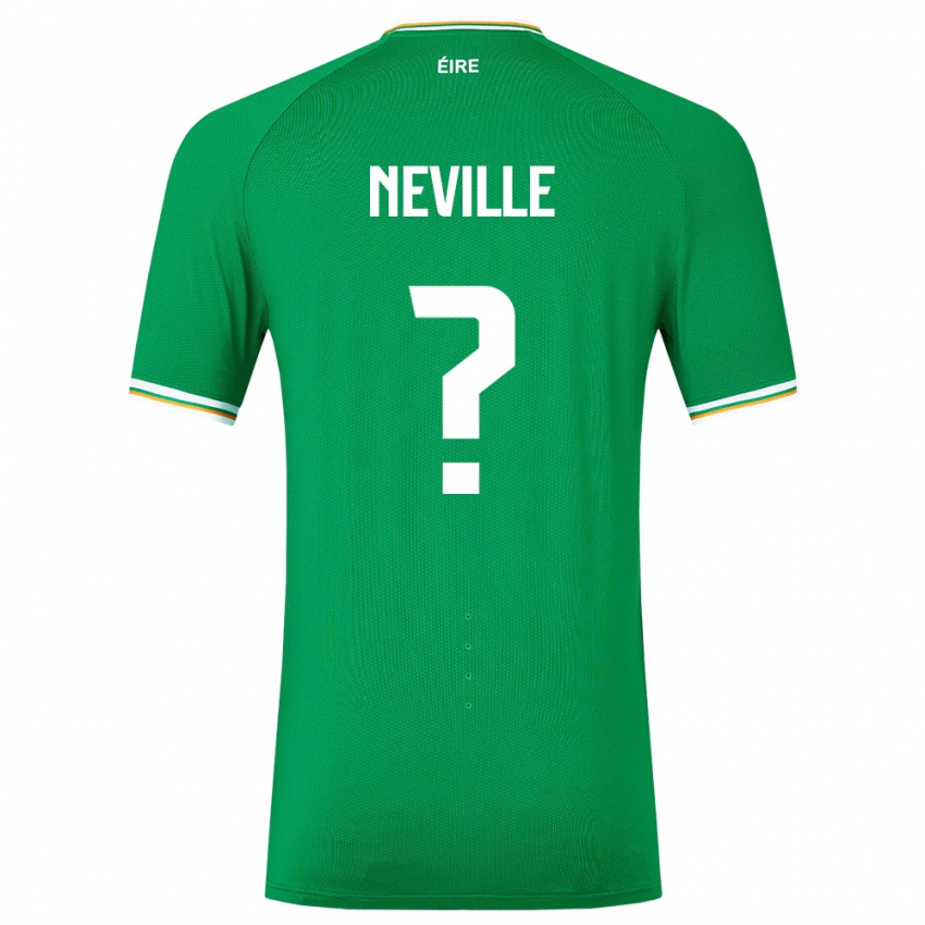 Kinder Irische Harvey Neville #0 Grün Heimtrikot Trikot 24-26 T-Shirt