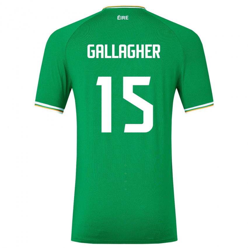 Kinder Irische Oisín Gallagher #15 Grün Heimtrikot Trikot 24-26 T-Shirt