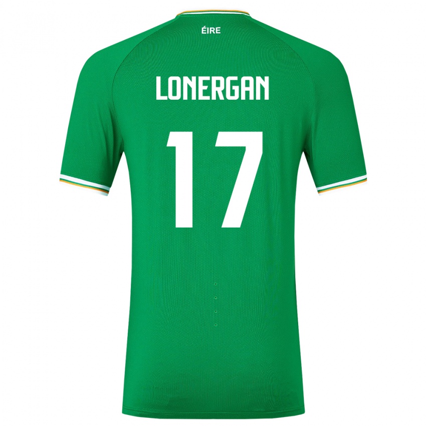 Kinder Irische Tom Lonergan #17 Grün Heimtrikot Trikot 24-26 T-Shirt