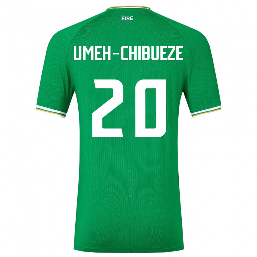 Kinder Irische Franco Umeh-Chibueze #20 Grün Heimtrikot Trikot 24-26 T-Shirt