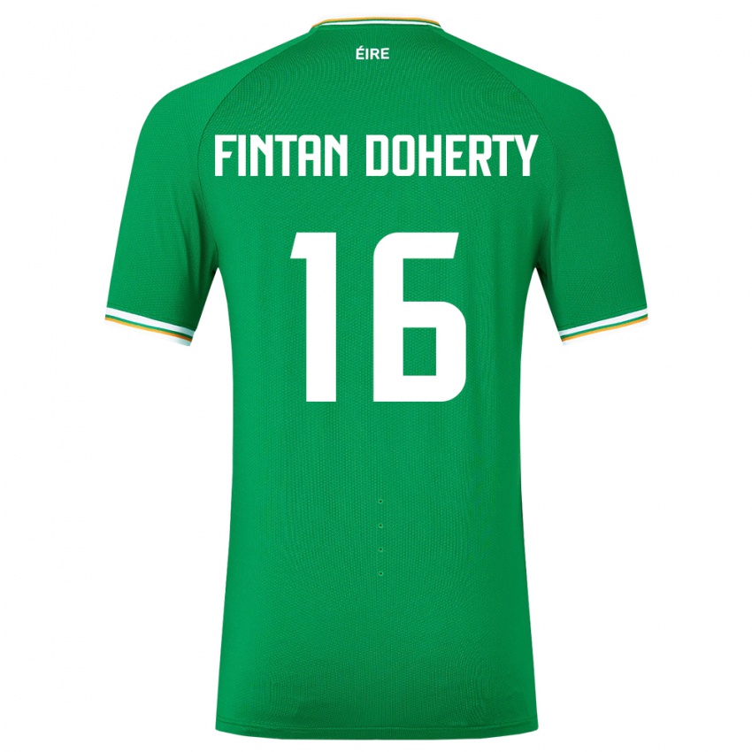 Kinder Irische Fintan Doherty #16 Grün Heimtrikot Trikot 24-26 T-Shirt