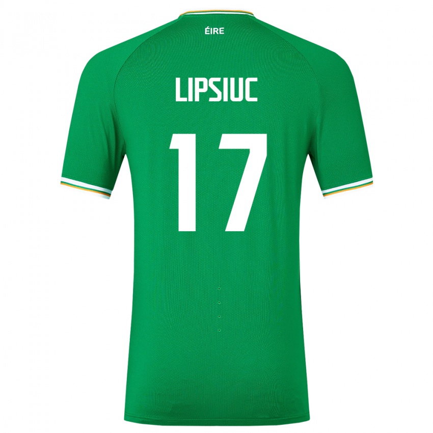 Kinder Irische Darius Lipsiuc #17 Grün Heimtrikot Trikot 24-26 T-Shirt