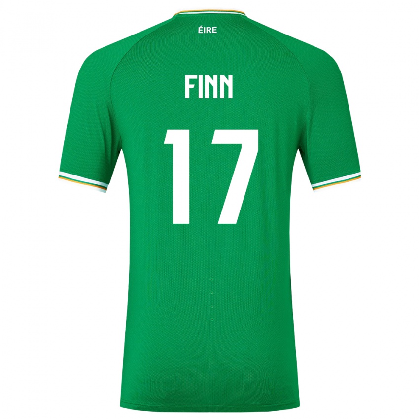 Kinder Irische Jamie Finn #17 Grün Heimtrikot Trikot 24-26 T-Shirt