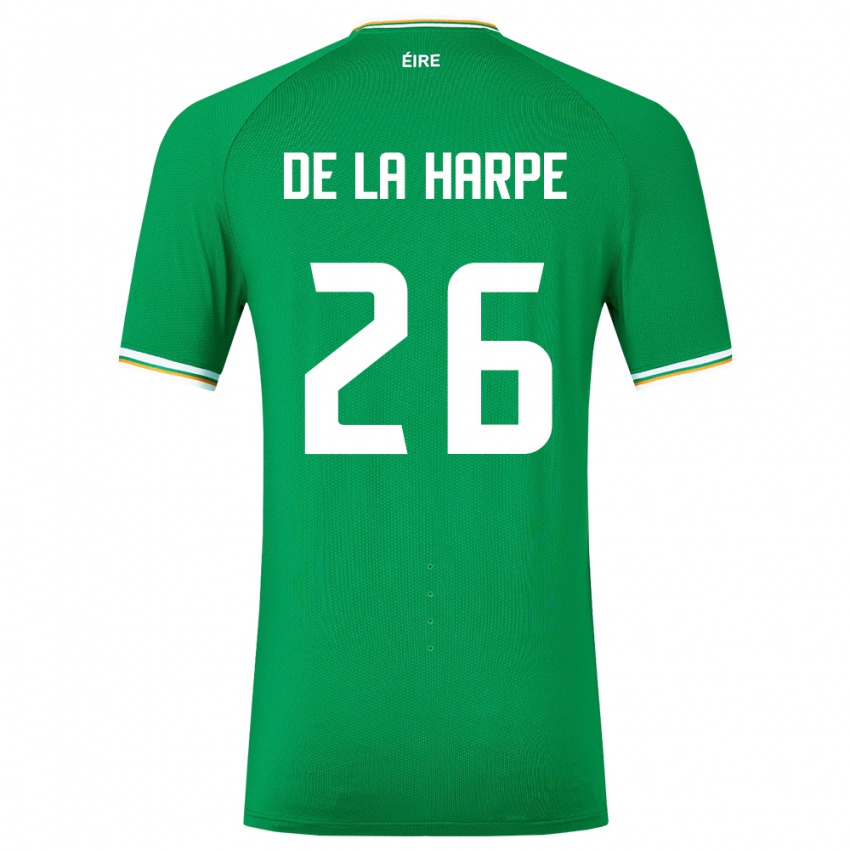 Kinder Irische Deborah-Anne De La Harpe #26 Grün Heimtrikot Trikot 24-26 T-Shirt