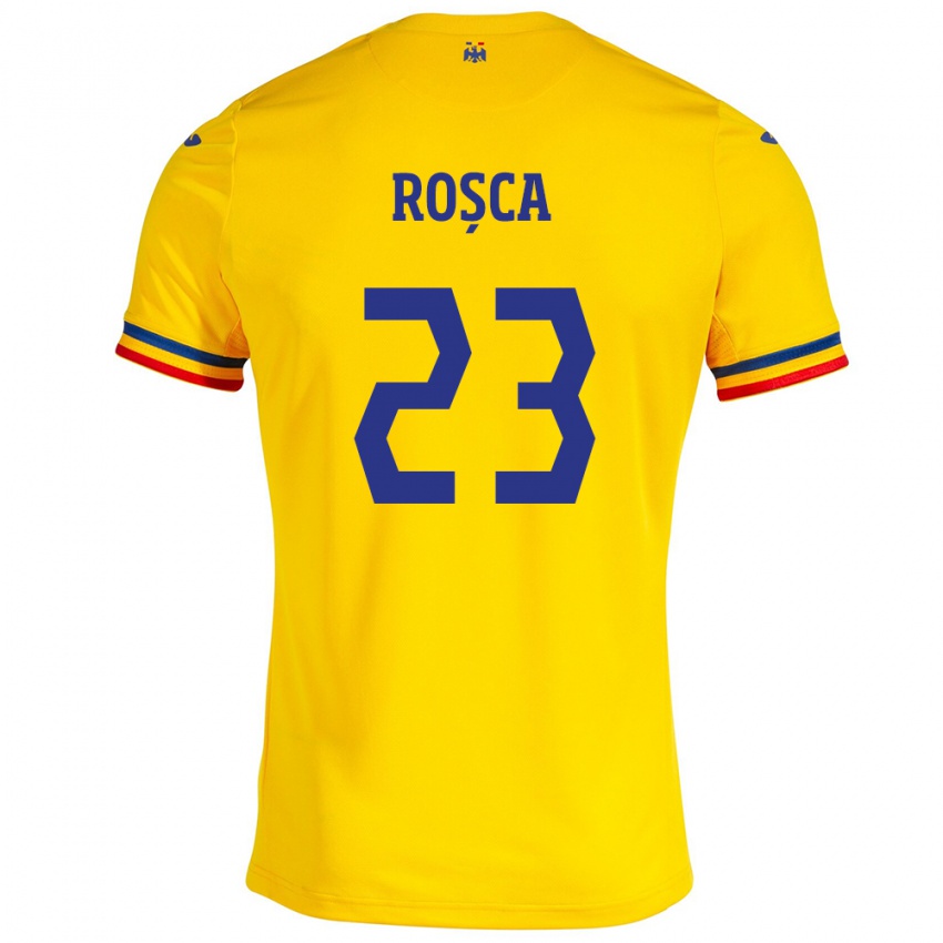 Kinder Rumänische Alexandru Roșca #23 Gelb Heimtrikot Trikot 24-26 T-Shirt