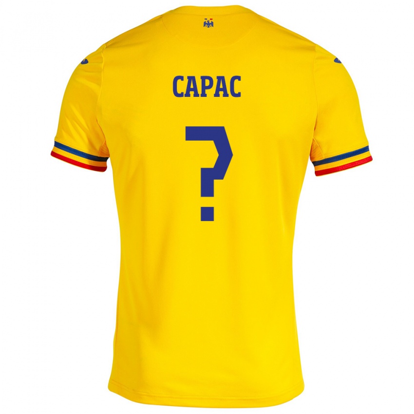 Kinder Rumänische Alexandru Capac #0 Gelb Heimtrikot Trikot 24-26 T-Shirt