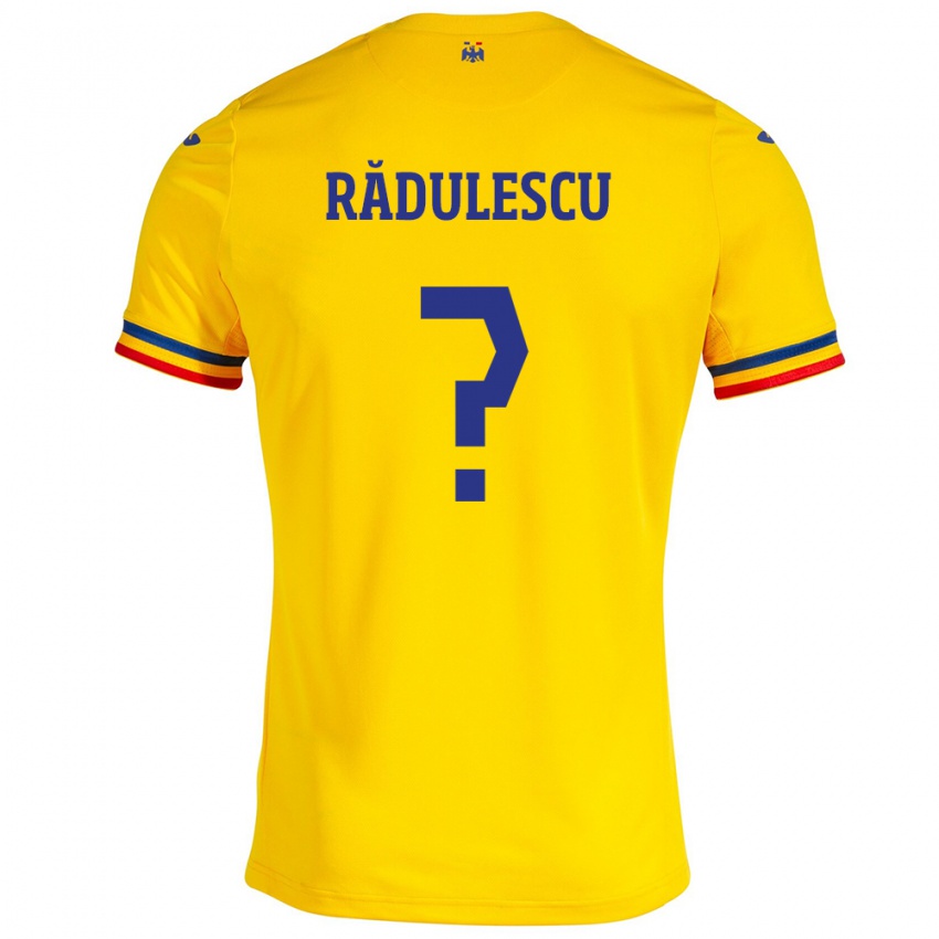 Kinder Rumänische Mihnea Rădulescu #0 Gelb Heimtrikot Trikot 24-26 T-Shirt