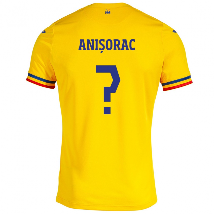 Kinder Rumänische Ionuț Anișorac #0 Gelb Heimtrikot Trikot 24-26 T-Shirt