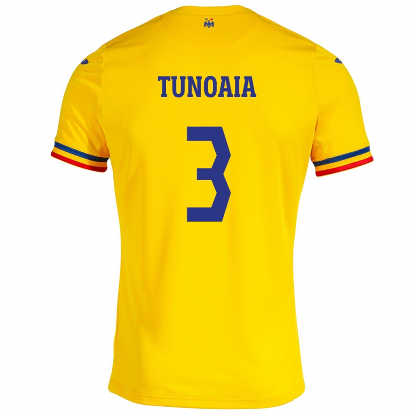 Kinder Rumänische Alexandra Tunoaia #3 Gelb Heimtrikot Trikot 24-26 T-Shirt