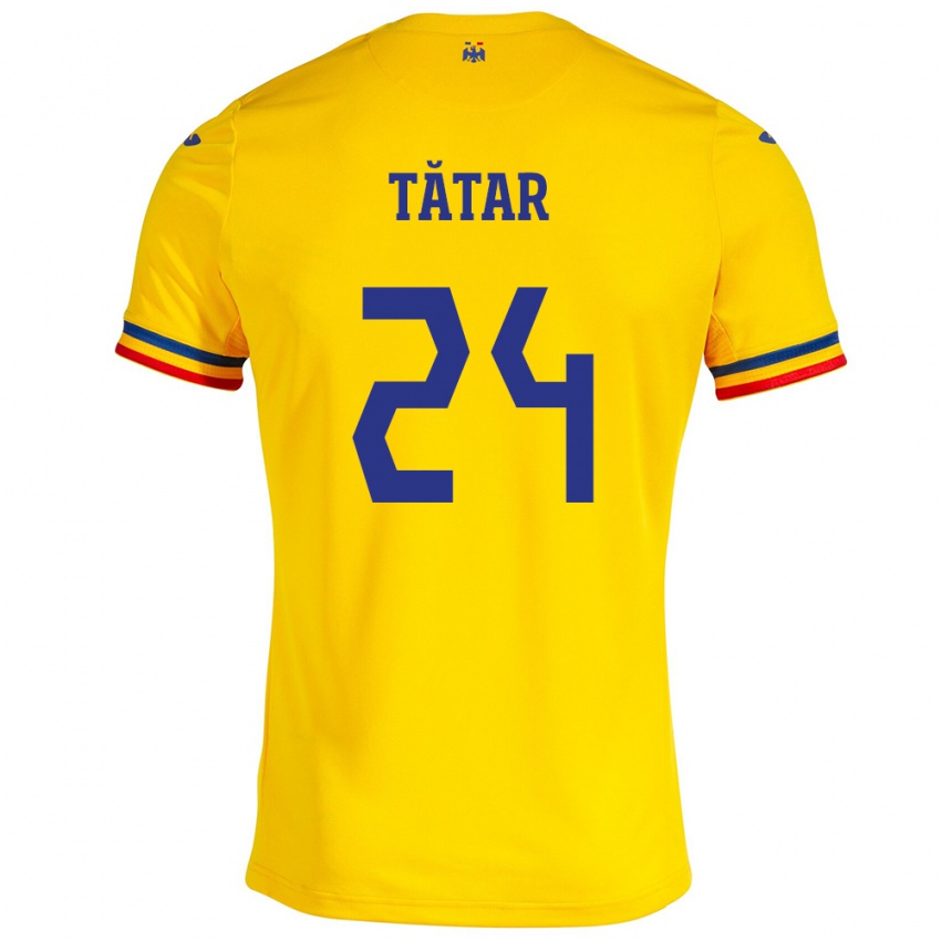 Kinder Rumänische Mădălina Tătar #24 Gelb Heimtrikot Trikot 24-26 T-Shirt