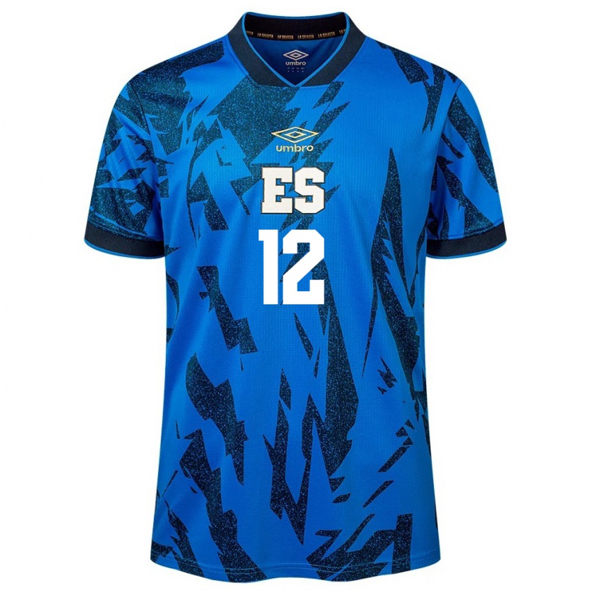 Kinder El Salvador Abigaíl López #12 Blau Heimtrikot Trikot 24-26 T-Shirt