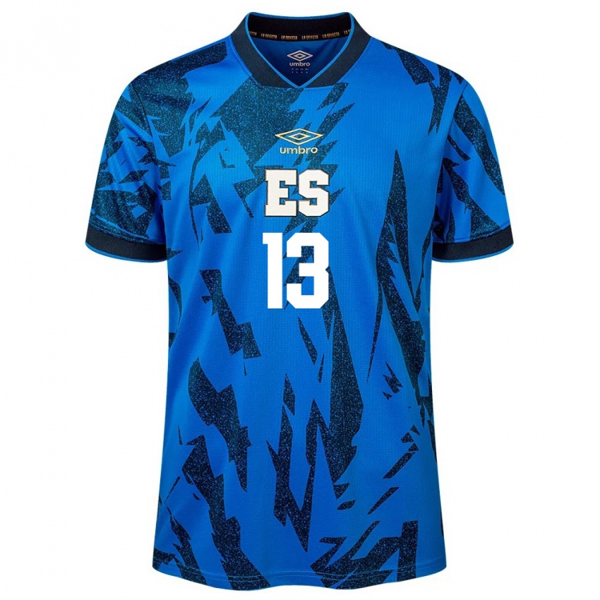 Kinder El Salvador Tereso Benítez #13 Blau Heimtrikot Trikot 24-26 T-Shirt