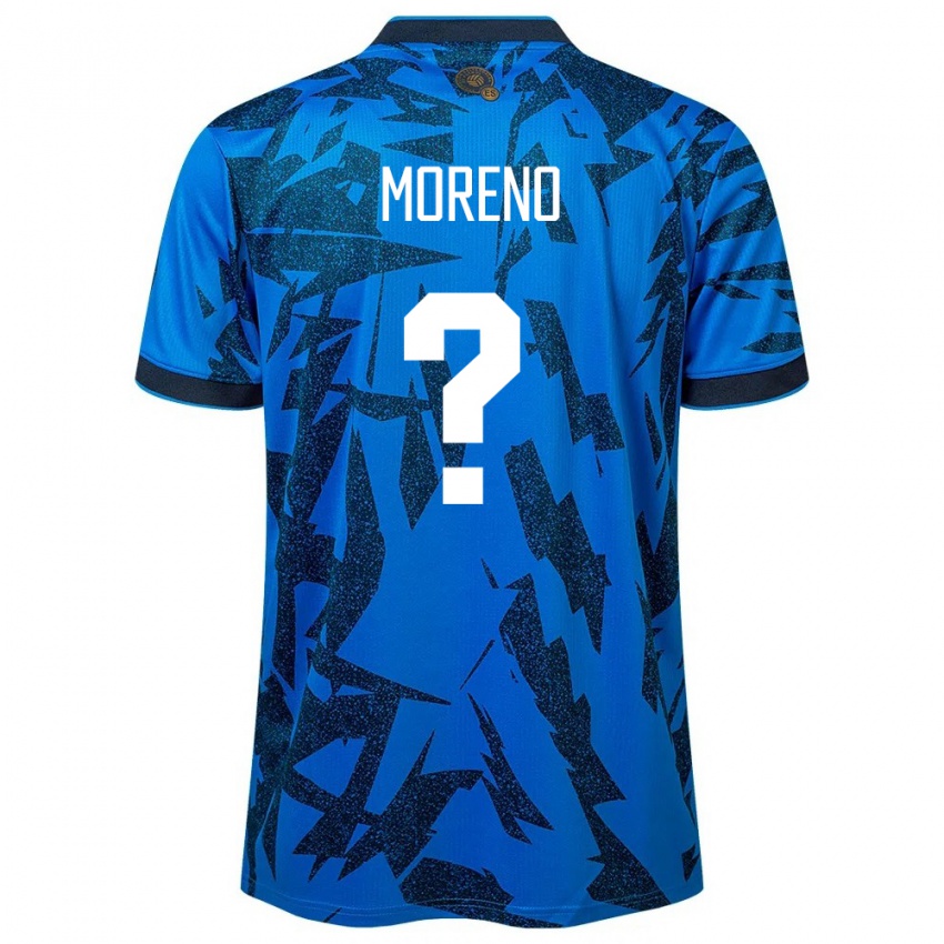 Kinder El Salvador Amando Moreno #0 Blau Heimtrikot Trikot 24-26 T-Shirt