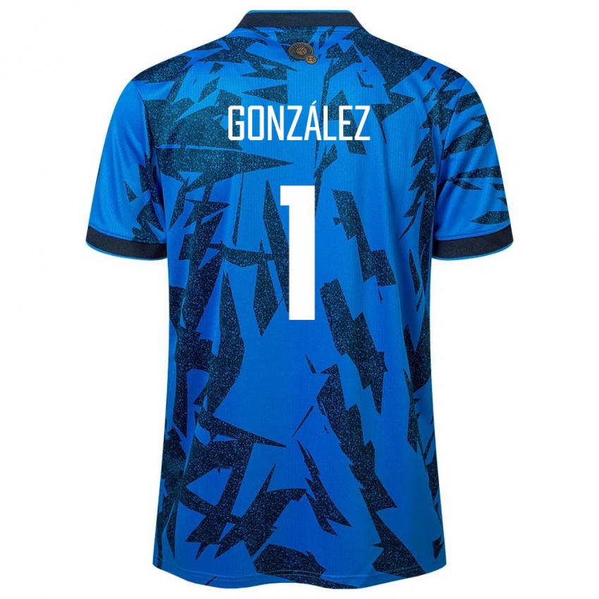 Kinder El Salvador Mario González #1 Blau Heimtrikot Trikot 24-26 T-Shirt