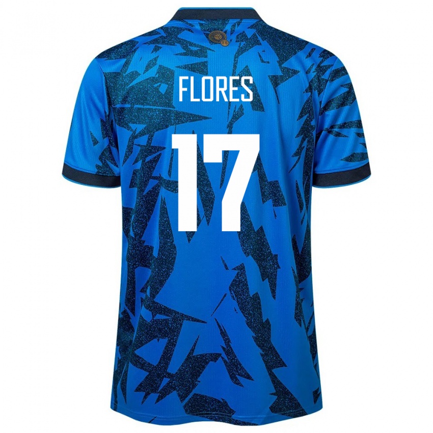 Kinder El Salvador Diego Flores #17 Blau Heimtrikot Trikot 24-26 T-Shirt