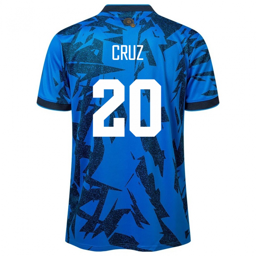 Kinder El Salvador Jorge Cruz #20 Blau Heimtrikot Trikot 24-26 T-Shirt