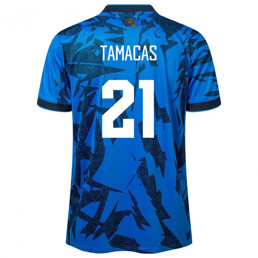 Kinder El Salvador Bryan Tamacas #21 Blau Heimtrikot Trikot 24-26 T-Shirt