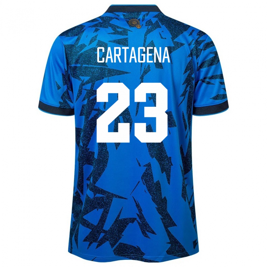 Kinder El Salvador Melvin Cartagena #23 Blau Heimtrikot Trikot 24-26 T-Shirt