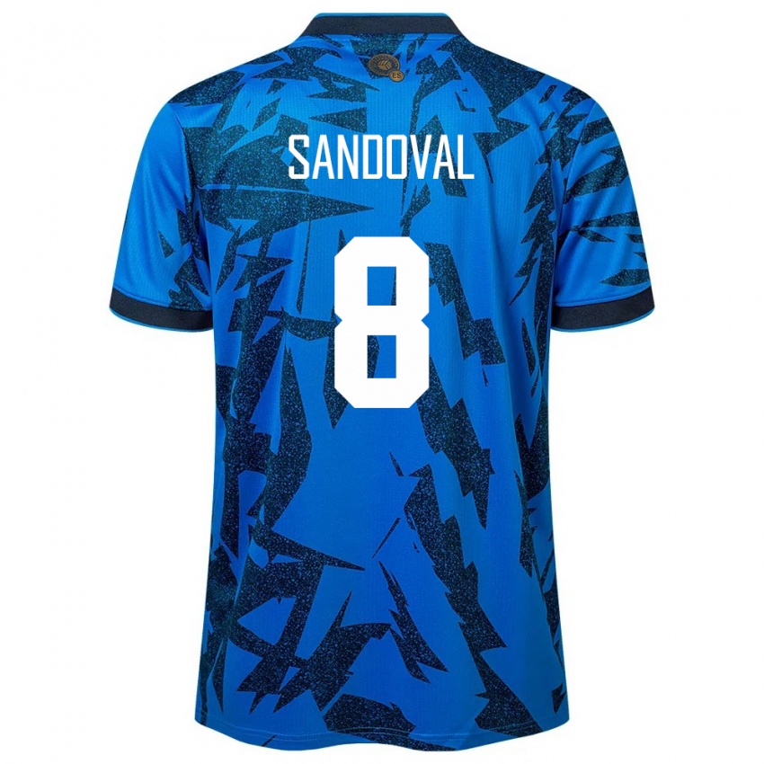 Kinder El Salvador Emerson Sandoval #8 Blau Heimtrikot Trikot 24-26 T-Shirt