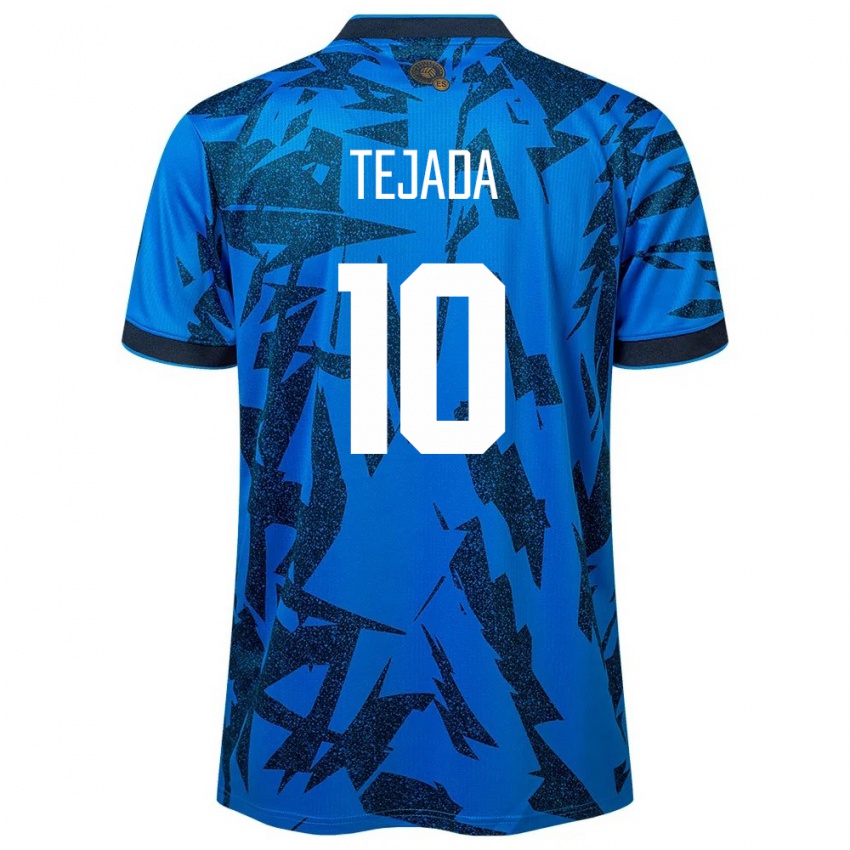 Kinder El Salvador Rafael Tejada #10 Blau Heimtrikot Trikot 24-26 T-Shirt