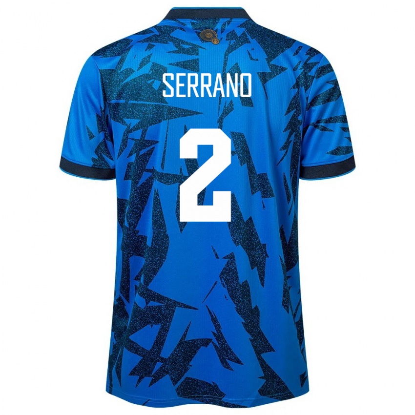 Kinder El Salvador Alejandro Serrano #2 Blau Heimtrikot Trikot 24-26 T-Shirt