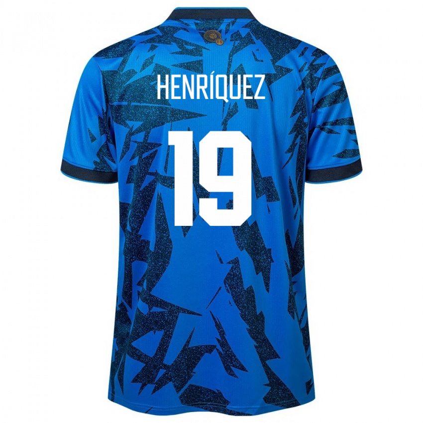 Kinder El Salvador Alejandro Henríquez #19 Blau Heimtrikot Trikot 24-26 T-Shirt