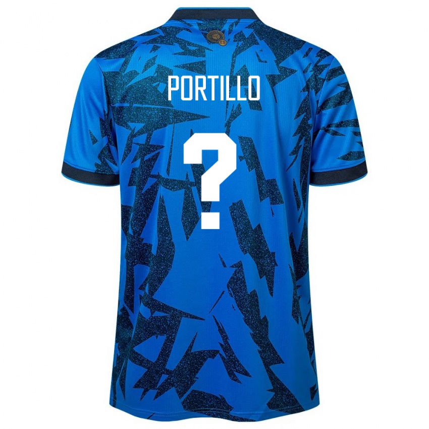 Kinder El Salvador Cristian Portillo #0 Blau Heimtrikot Trikot 24-26 T-Shirt