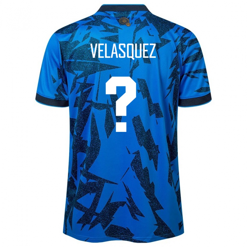 Kinder El Salvador Jorge Velasquez #0 Blau Heimtrikot Trikot 24-26 T-Shirt