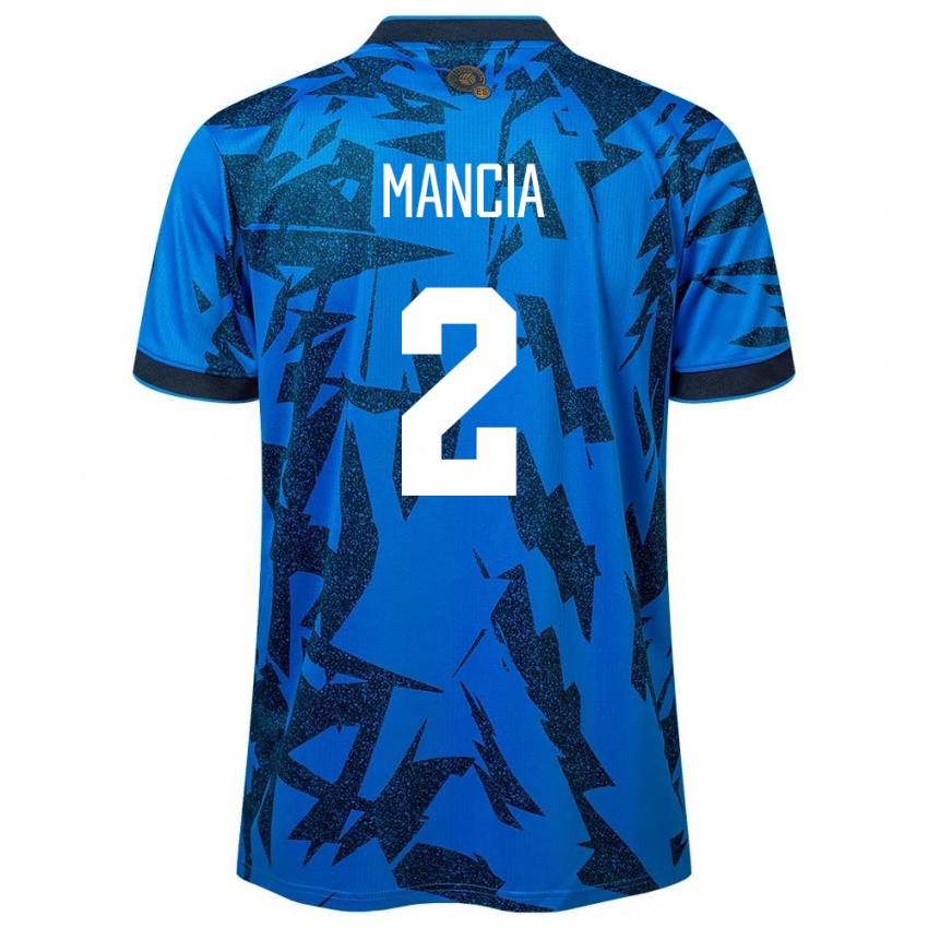 Kinder El Salvador Steven Mancia #2 Blau Heimtrikot Trikot 24-26 T-Shirt