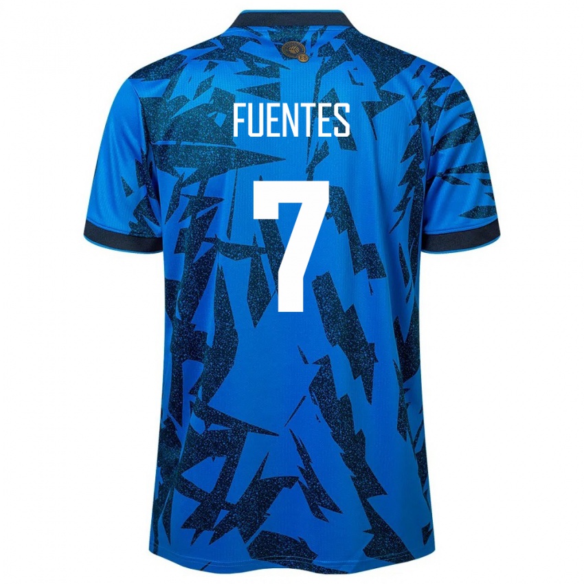 Kinder El Salvador Danielle Fuentes #7 Blau Heimtrikot Trikot 24-26 T-Shirt