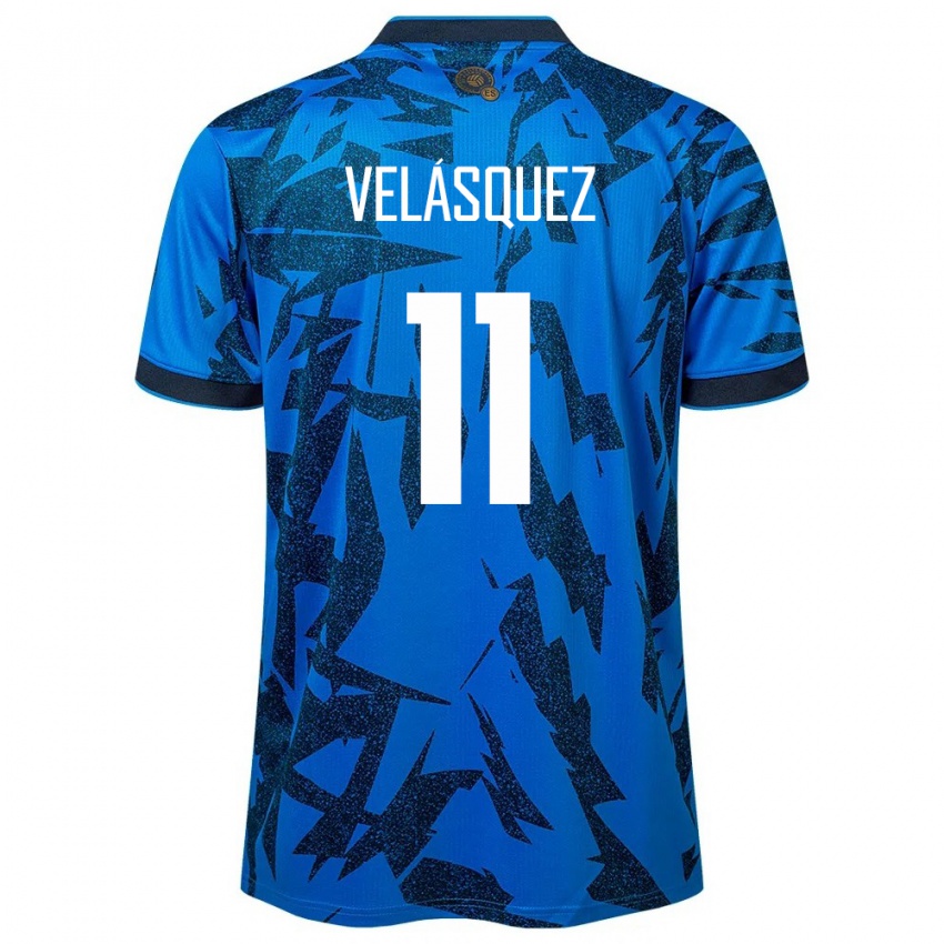 Kinder El Salvador Jackeline Velásquez #11 Blau Heimtrikot Trikot 24-26 T-Shirt