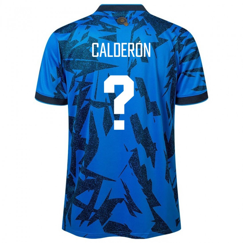 Kinder El Salvador Paola Calderón #0 Blau Heimtrikot Trikot 24-26 T-Shirt