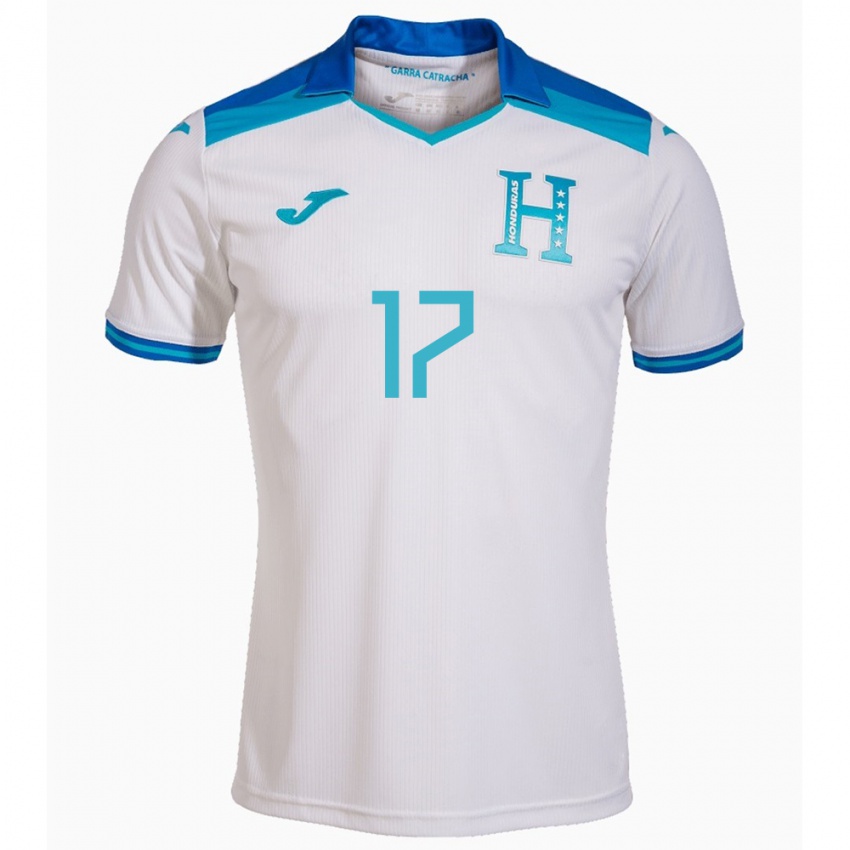 Kinder Honduras Johana Espinal #17 Weiß Heimtrikot Trikot 24-26 T-Shirt