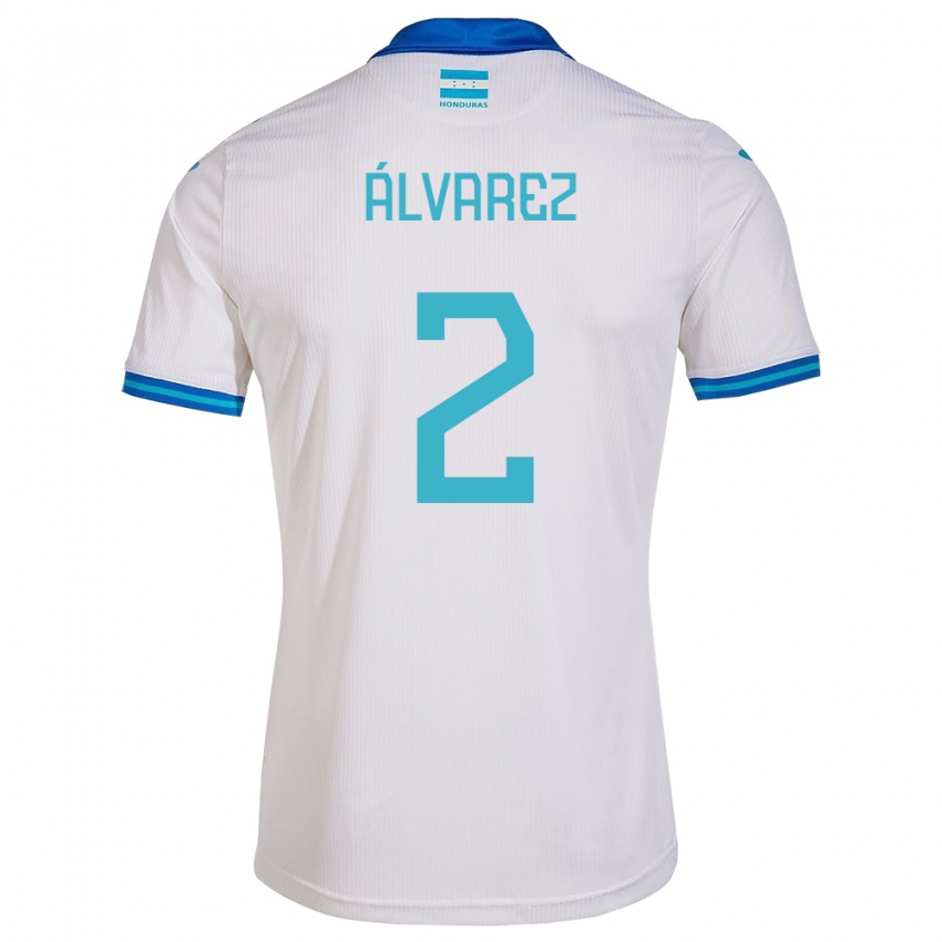 Kinder Honduras Kevin Álvarez #2 Weiß Heimtrikot Trikot 24-26 T-Shirt