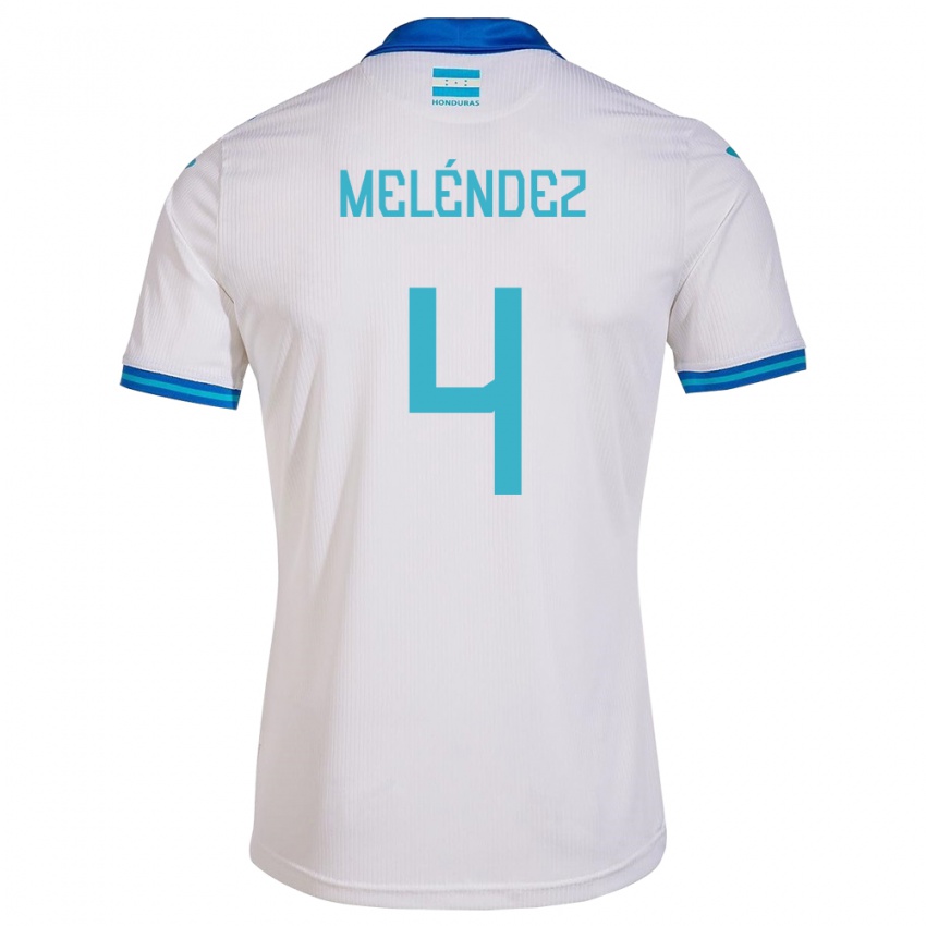 Kinder Honduras Carlos Meléndez #4 Weiß Heimtrikot Trikot 24-26 T-Shirt