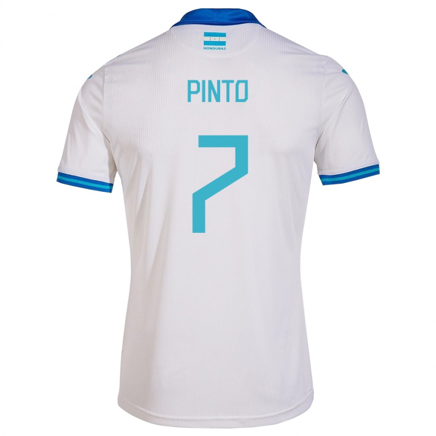 Kinder Honduras José Pinto #7 Weiß Heimtrikot Trikot 24-26 T-Shirt