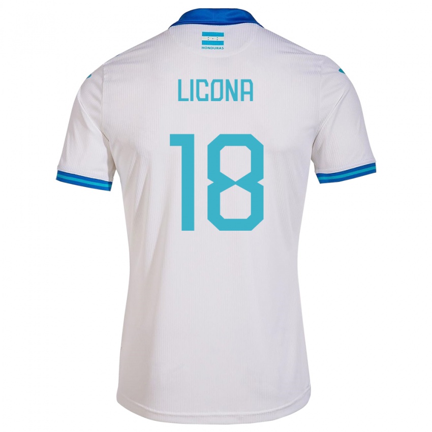 Kinder Honduras Marlon Licona #18 Weiß Heimtrikot Trikot 24-26 T-Shirt