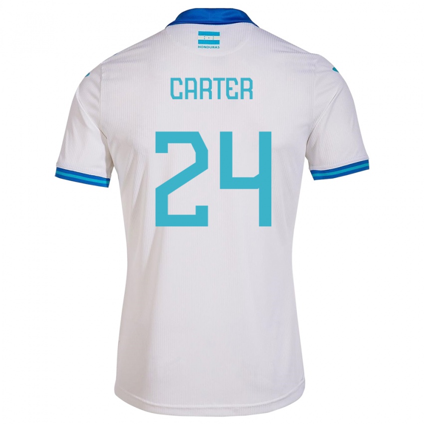 Kinder Honduras Daniel Carter #24 Weiß Heimtrikot Trikot 24-26 T-Shirt