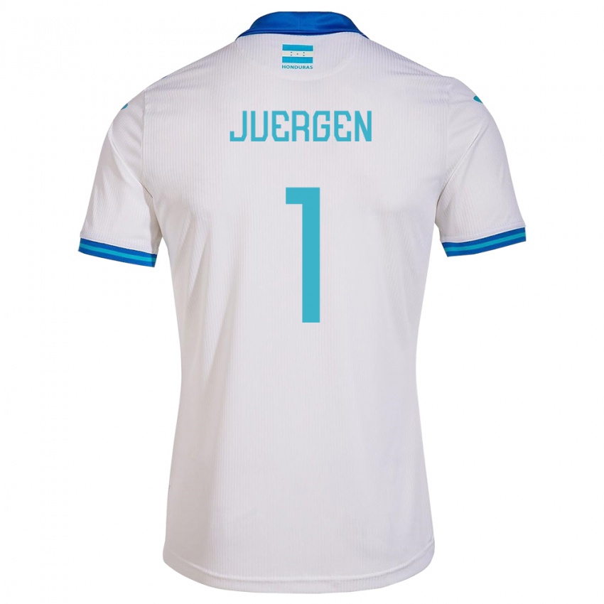 Kinder Honduras Juergen García #1 Weiß Heimtrikot Trikot 24-26 T-Shirt