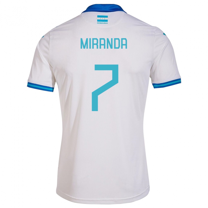 Kinder Honduras Jeffry Miranda #7 Weiß Heimtrikot Trikot 24-26 T-Shirt