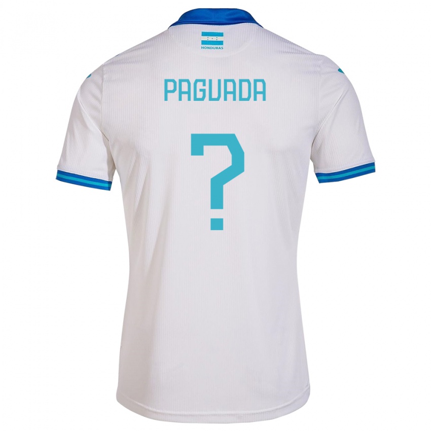 Kinder Honduras Didier Paguada #0 Weiß Heimtrikot Trikot 24-26 T-Shirt