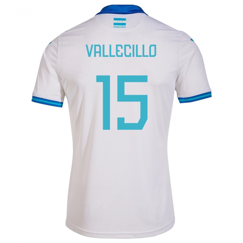 Kinder Honduras Eric Vallecillo #15 Weiß Heimtrikot Trikot 24-26 T-Shirt