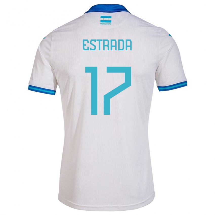 Kinder Honduras Saúl Estrada #17 Weiß Heimtrikot Trikot 24-26 T-Shirt