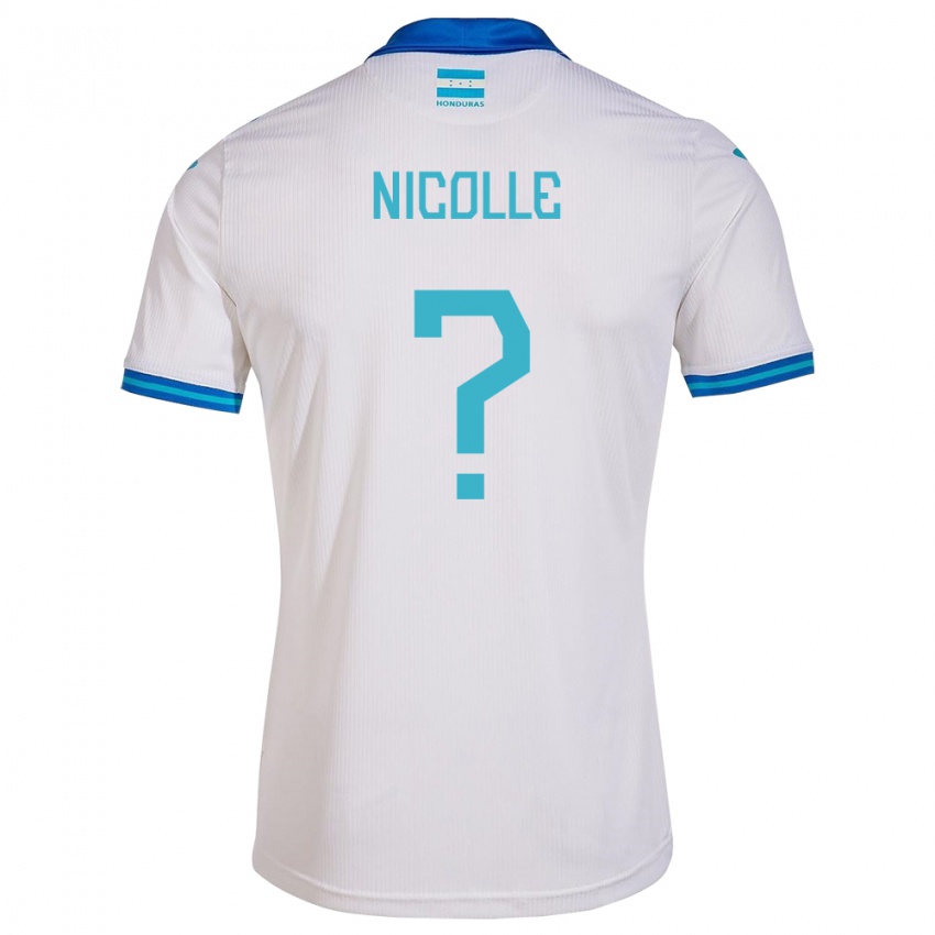 Kinder Honduras Nicolle García #0 Weiß Heimtrikot Trikot 24-26 T-Shirt