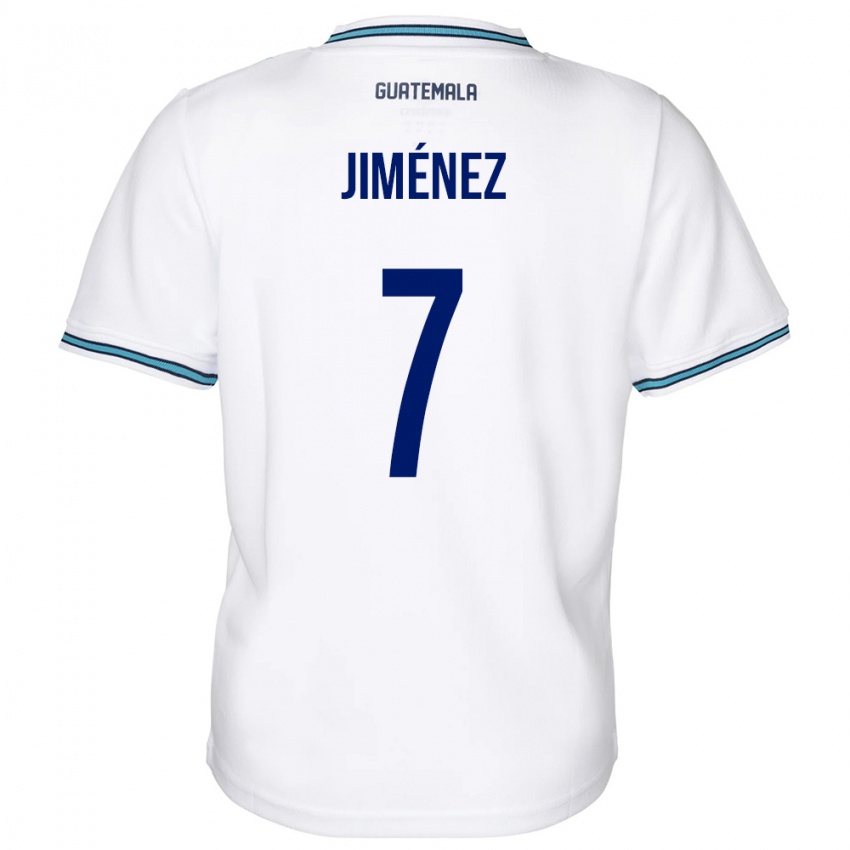 Kinder Guatemala Cristian Jiménez #7 Weiß Heimtrikot Trikot 24-26 T-Shirt