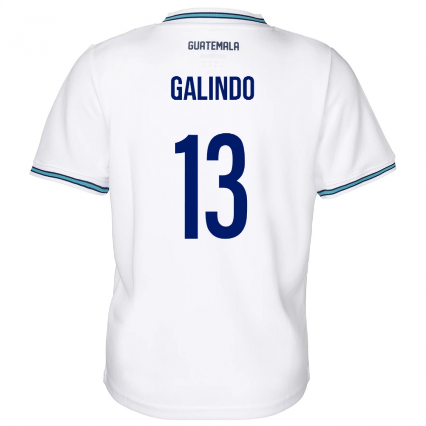 Kinder Guatemala Alejandro Galindo #13 Weiß Heimtrikot Trikot 24-26 T-Shirt