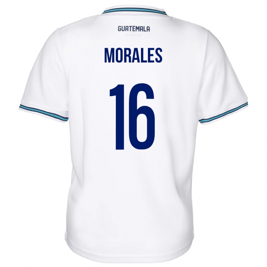 Kinder Guatemala José Morales #16 Weiß Heimtrikot Trikot 24-26 T-Shirt