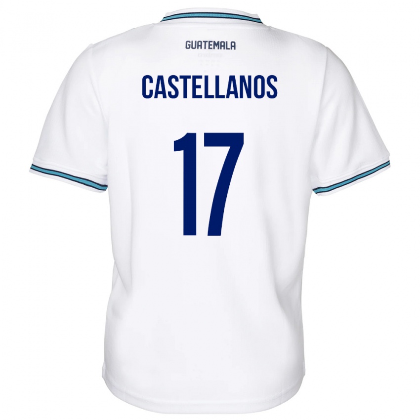 Kinder Guatemala Óscar Castellanos #17 Weiß Heimtrikot Trikot 24-26 T-Shirt