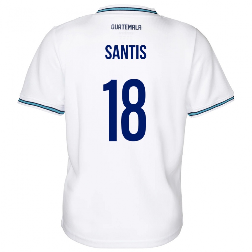 Kinder Guatemala Óscar Santis #18 Weiß Heimtrikot Trikot 24-26 T-Shirt